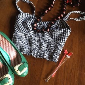 Checkered gingham bralette